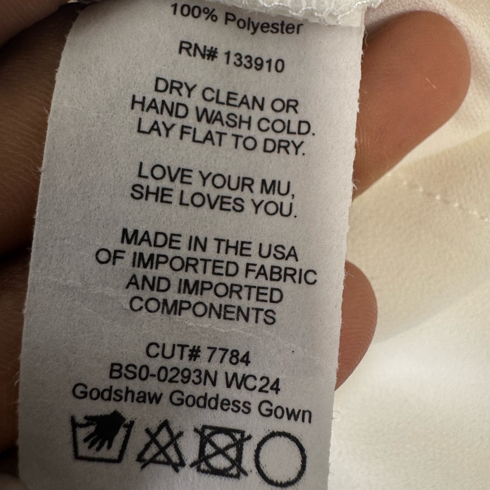 Show Me Your MuMu Godshaw Goddess White Maxi Dress Sz L - Picture 12 of 12